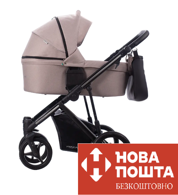 Коляска 2 в 1 Bebetto PASCAL Premium DARK 02 бежева, фото 1