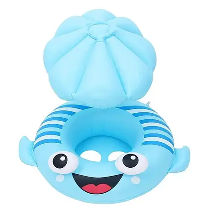 Надувний дитячий круг у формі Ската 70 см, Надувний круг у формі Ската, Круг Скат з отвором для ніжок, фото 1