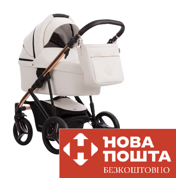Коляска 2 в 1 Bebetto PASCAL Premium Stela 01 біла, фото 1