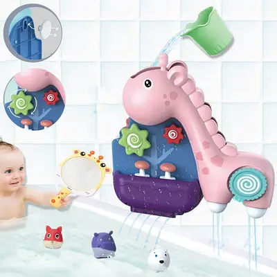 Дитяча іграшка Водяний млин Жиравик для купання та ігор у ванній 2 кольори лійка Розвиває мислення та логіку