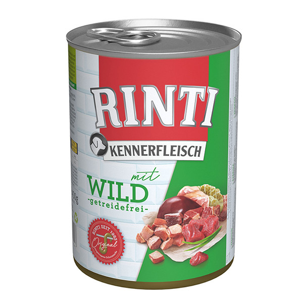 Rinti Kennerfleisch mit Wild РІНТІ КЕННЕРФЛЯЙШ ДИЧИНА беззерновий повнораціонний натуральний вологий корм для собак, фото 1