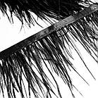 Пір’я 6-9см страусине чорне на стрічці