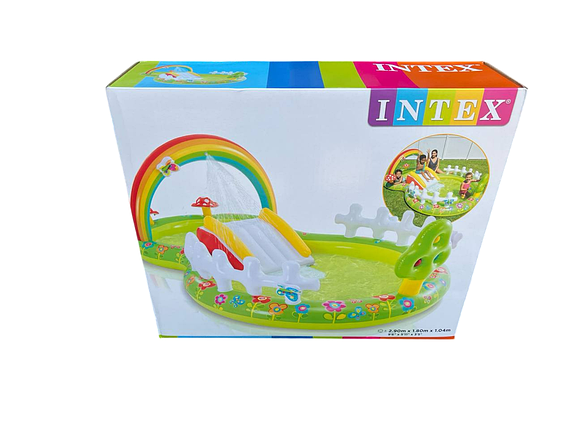 Дитячий надувний ігровий центр Intex Rainbow Ring Play Center 290×180×104 см, фото 2