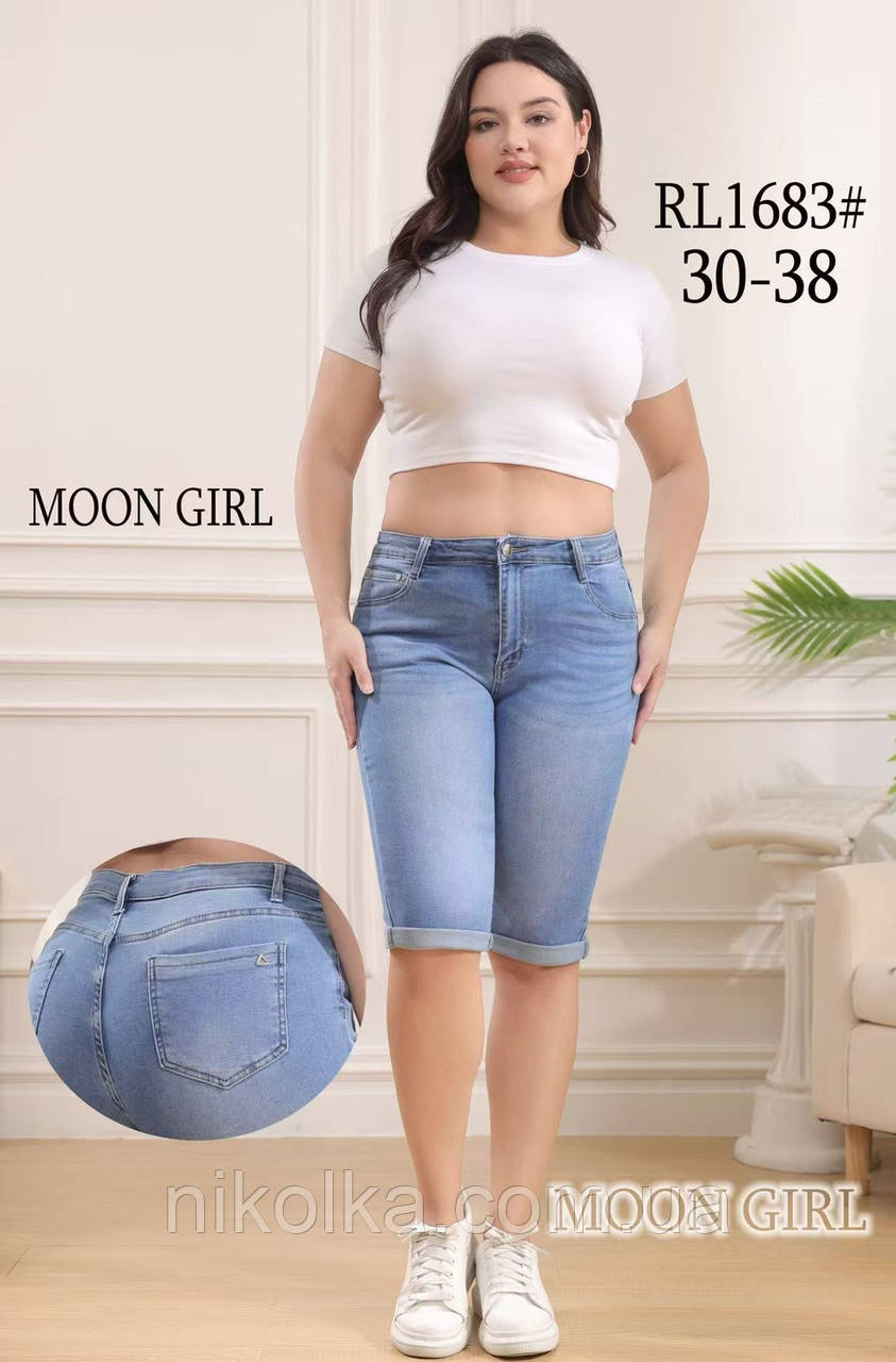 Бриджі джинсові жіночі оптом, 30-38 рр., арт. Si-RL1683, фото 1