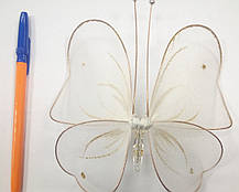 Декоративний Метелик для штор білий, фото 3