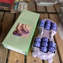 Портативний масажер для ніг Foot Massager, Роликовий масажер для ніг 2 в 1 на 14 роликів, Рефлексологія, фото 4