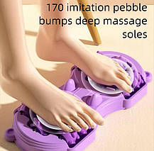 Портативний масажер для ніг Foot Massager, Роликовий масажер для ніг 2 в 1 на 14 роликів, Рефлексологія, фото 5