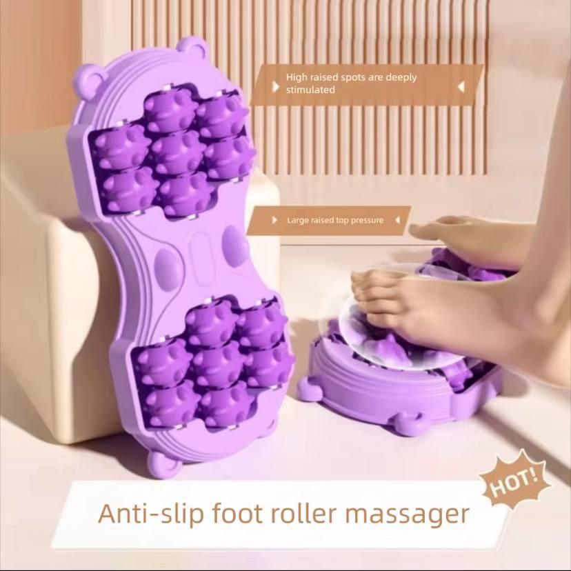 Портативний масажер для ніг Foot Massager, Роликовий масажер для ніг 2 в 1 на 14 роликів, Рефлексологія