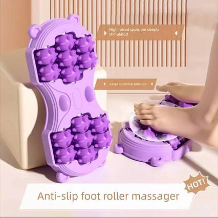 Портативний масажер для ніг Foot Massager, Роликовий масажер для ніг 2 в 1 на 14 роликів, Рефлексологія, фото 1