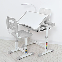 Дитяча парта з регулюванням по висоті Bambi, сіра