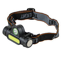 Фонарик на голову для домашних работ 872-XPE+COB, Надежный налобный фонарь, Налобный фонарик bailong QX-98