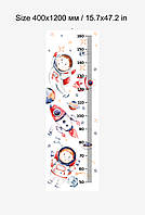 Ростометр для дітей на банерному матеріалі з іменем дитини, розмір 40×120 см