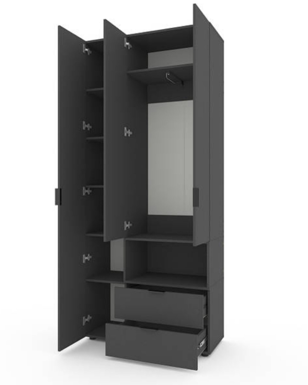 Шафа Home A002R 1000х420х2300 ЛДСП Антрацит