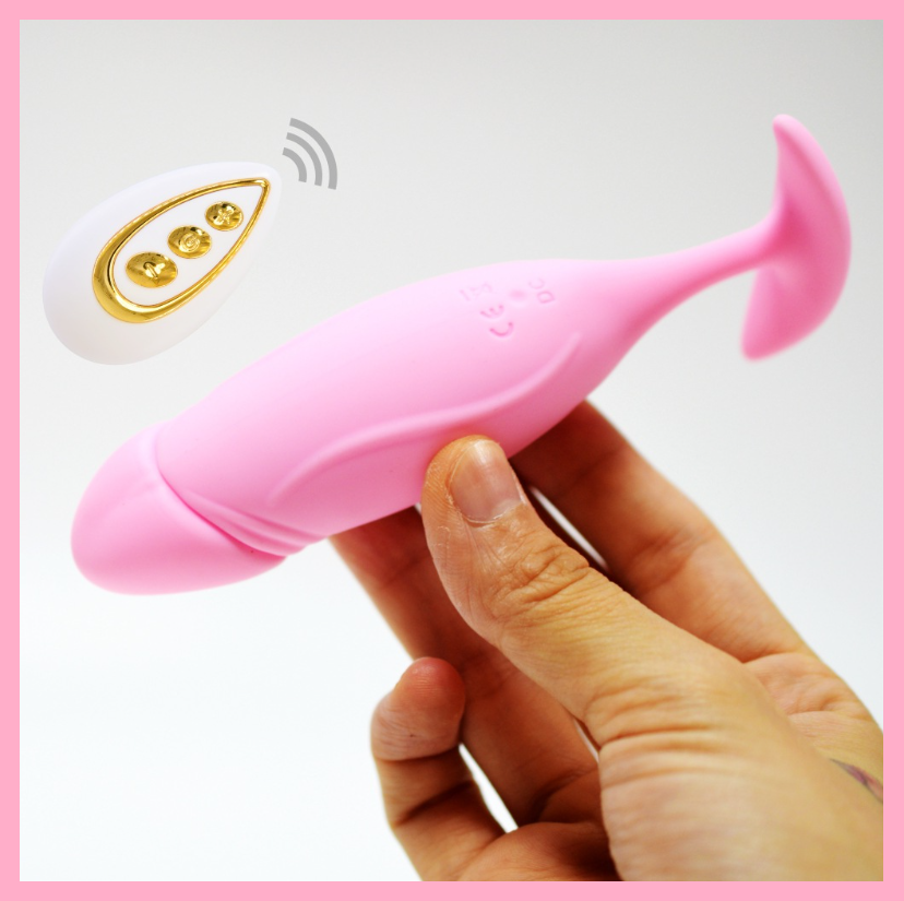 Анальна пробка з вібрацією та пультом керування, Рожева пробка у вигляді фалосу, Стимулятор для ануса, Інтимні, фото 1