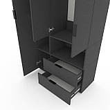Шафа Home A002R 1000х420х2300 ЛДСП Антрацит, фото 4