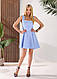 Жіноча стильна легка літня повсякденна коктейльна коротка сукня міні ошатний сарафан костюмка, фото 4