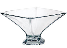 Фруктовниця цукерниця на ніжці скляна Bohemia Quadro 22 см прозоре блюдо для фруктів 6K521/99A44/220