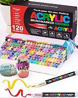 Професійні акрилові маркери GuangNa GN.8101 120шт — набір для малювання