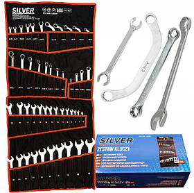 Набір ключів комбінованих на полотні 47 од.  Silver S10987