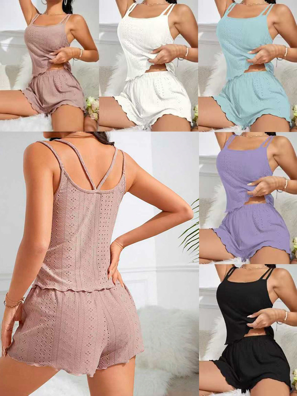 Жіноча піжама літо "Фабричний Китай" в упаковці Один колір Розміри: 44,46,48,50,50 (29060), фото 1