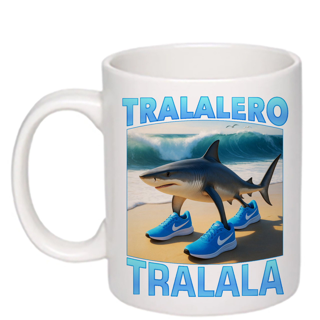 Чашка з друком "Tralalero tralala" 330 мл (колір білий) (26875)