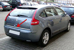 Накладка нижньої кромки кришки багажника (нерж.) для Citroen C-4 2004-2010 рр