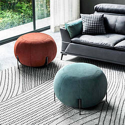 Пуфик. Модель RD-5376 Сірий, Золотий