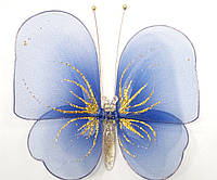 Декоративная Бабочка для штор синяя