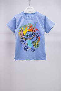 Футболка дитяча для хлопчика з принтом Stitch кулір