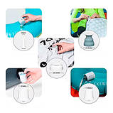 Насос туристичний електричний бездротовий 3в1 з акумулятором 1300 мА·год і ліхтариком для човнів, матраців, фото 4