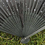 Віяло тканинне «Градієнт» Чорний, фото 2