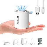 Насос електричний портативний для надувних виробів кемпінгу 3в1 Tiny Pump X Акумуляторний повітряний насос, фото 8