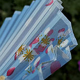 Віяло складне в китайському стилі Блакитне, фото 3