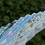 Віяло тканинне «Зайці» Блакитне, фото 3