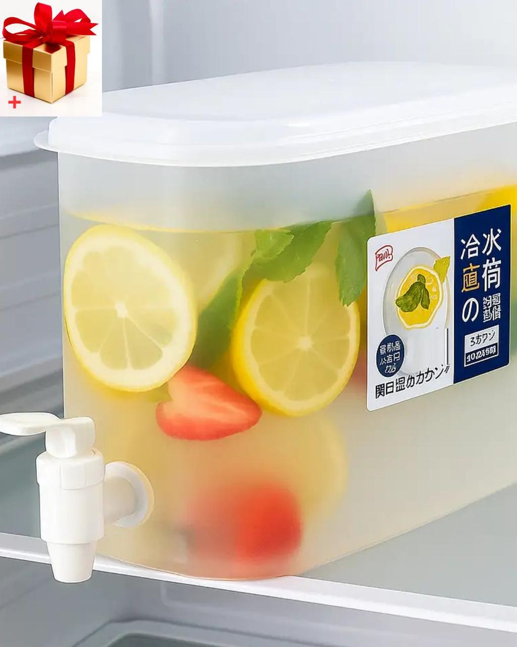 Контейнер для напоїв Контейнер охолоджувач із краном лимонадник пластиковий контейнер із краном, фото 1