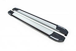 Бокові пороги Rainbow (2 шт., Алюміній) для Ауди Q2 2016- рр