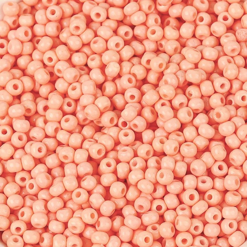Бісер Натуральний 2 мм 50 г Персиково-рожевий, фото 1