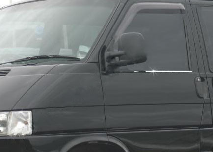 Молдинги стекол (2 шт., нерж) Carmos - Турецька сталь для Volkswagen T4 Caravelle/Multivan, фото 1