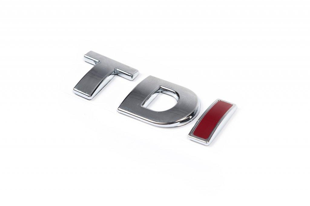 Напис Tdi Під оригінал, Червона І для Volkswagen T5 Caravelle 2004-2010 рр, фото 1
