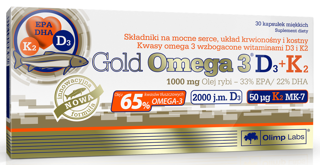 Olimp Gold Omega 3 65% D3+K2 30 caps