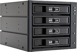 Бекплейн Chieftec CBP-3141SAS 3x5.25" -> 4x3.5" HDDs Hot-Swap Aluminium