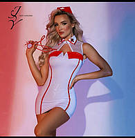 Ролевой костюм платье Медсестры JSY S-M Белое. Костюмы для взрослых игр Медсестра. Эротичекое белье фетиш