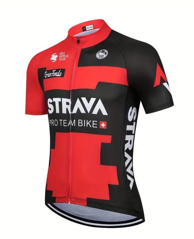 Велоджерсі STRAVA (L) з коротким рукавом