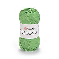 Yarnart BEGONIA (Бегонія) № 6332 зелений (Бавовняна пряжа, нитки для в'язання)