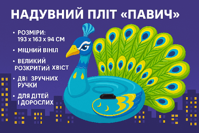Надувний пліт Intex Павич 