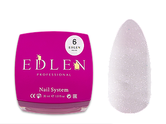 Полігель Edlen Poly gel No06, 30 мл (молочно-рожевий із шимером)