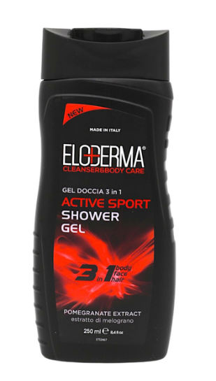 Гель для душу чоловічий 3в1 Active Sport Eloderma 250 мл 8059602247629