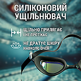Окуляри для плавання, окуляри для підводного плавання, очки для плавання дзеркальні Hechpro (SWMMR), фото 7
