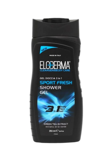 Гель для душу чоловічий Eloderma Sport Fresh 3в1 250 мл 8059602247612