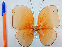 Декоративная Бабочка для штор оранжевая